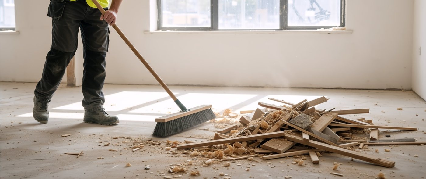 Sweeping an emptied property out ready for handover